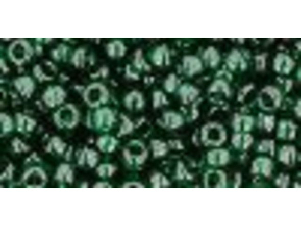 TOHO Glass Seed Bead, Size 8, 3mm, Transparent Green Emerald (Tube)