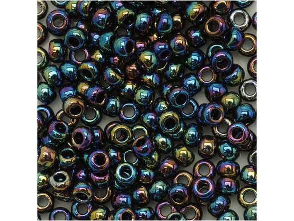 TOHO Glass Seed Bead, Size 8, 3mm, Metallic Rainbow Iris (Tube)