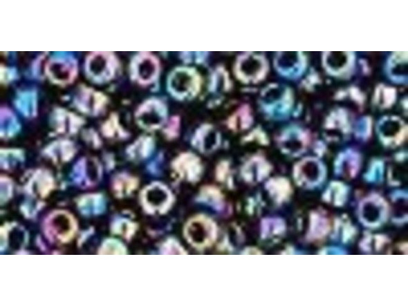 TOHO Glass Seed Bead, Size 8, 3mm, Metallic Rainbow Iris (Tube)