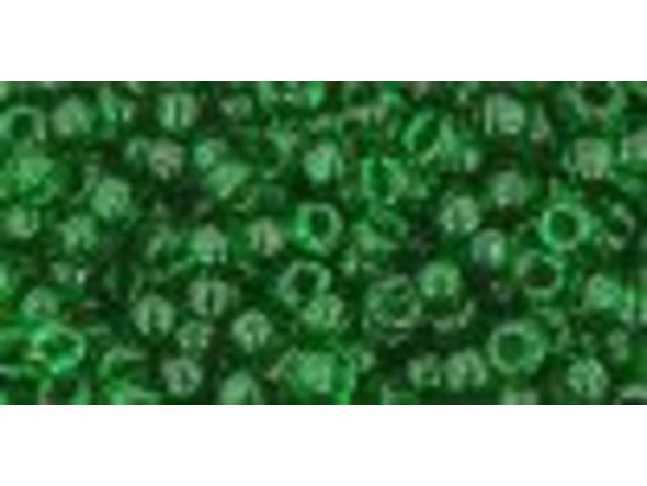 TOHO Glass Seed Bead, Size 8, 3mm, Transparent Grass Green (Tube)