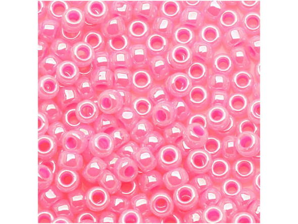 TOHO Glass Seed Bead, Size 8, 3mm, Ceylon Hot Pink (Tube)
