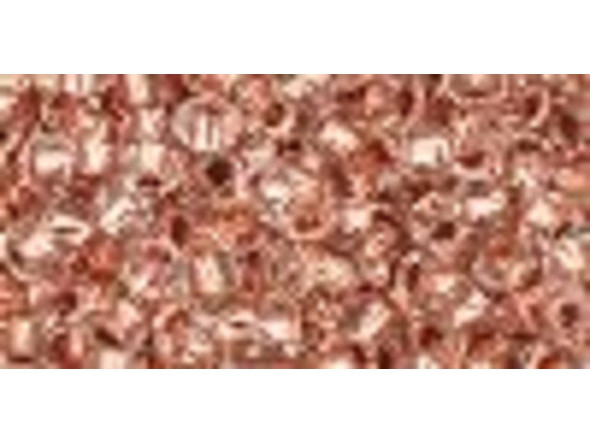 TOHO Glass Seed Bead, Size 8, 3mm, Copper-Lined Crystal (Tube)
