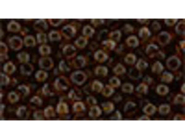 TOHO Glass Seed Bead, Size 8, 3mm, Transparent Smoky Topaz (Tube)
