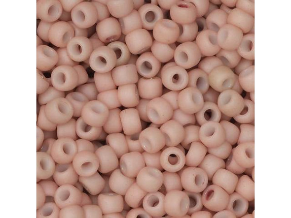 TOHO Glass Seed Bead, Size 8, 3mm, Opaque-Pastel-Frosted Shrimp (Tube)