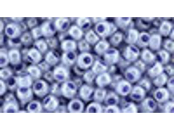 TOHO Glass Seed Bead, Size 8, 3mm, Ceylon Virginia Bluebell (Tube)