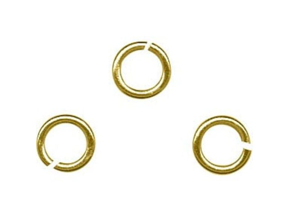 Yellow Plated Jump Ring, Round, 3mm (Pack)