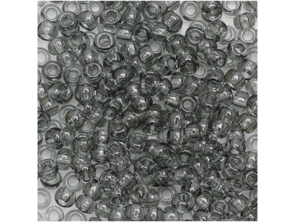 TOHO Glass Seed Bead, Size 8, 3mm, Transparent Gray (Tube)