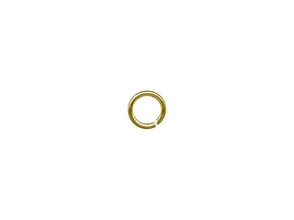 Yellow Plated Jump Ring, Round, 4mm (Pack)