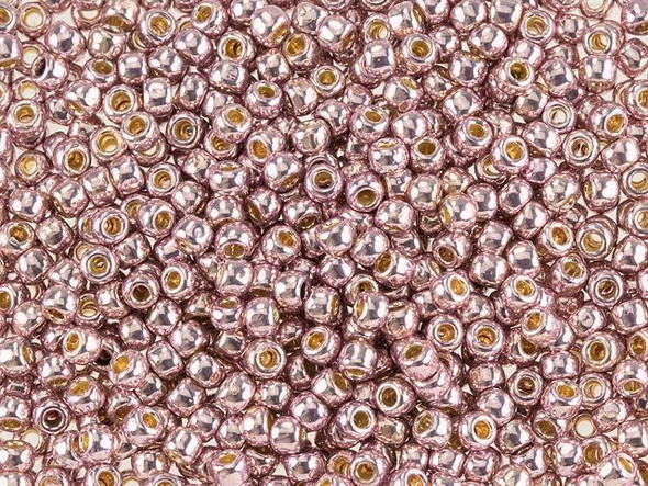 TOHO Glass Seed Bead, Size 8, 3mm, PermaFinish - Galvanized Lilac (Tube)