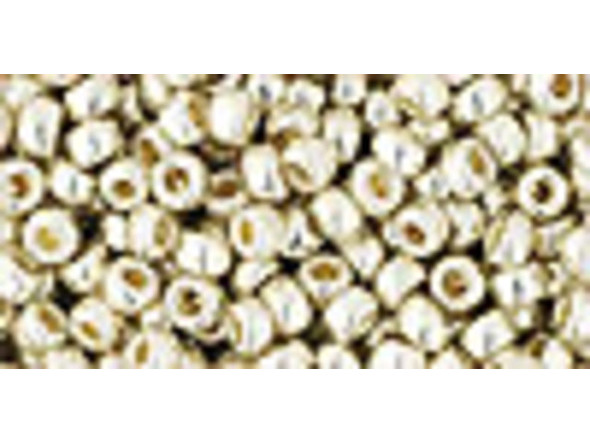 The uniform size and shape of Toho seed beads make them an excellent choice for beadwork and consistently-sized spacers.Toho seed beads are usually colorfast; however, galvanized and silver-lined  beads may fade over time. Protect them from bleach, excessive friction and direct sunlight to keep them looking like new. Seed Bead Facts What are seed beads? Popular, tiny glass beads commonly used for weaving and embellishment.How are they made? Glass is pulled or drawn using a hollow tube, and then   the glass is cut in small pieces. They are sometimes reheated to round   the ends.What's that funny little zero? That zero refers to   the number of aughts, which is a unit used to indicate the size of   small beads. The scale is inverted, so larger numbers of aughts   correspond to smaller beads (i.e. the bigger the number, the smaller   the bead). Size 11 would be 00000000000, but since that takes up too much   room, it is abbreviated to 110.  See Related Products links (below) for similar items and additional jewelry-making supplies that are often used with this item. 