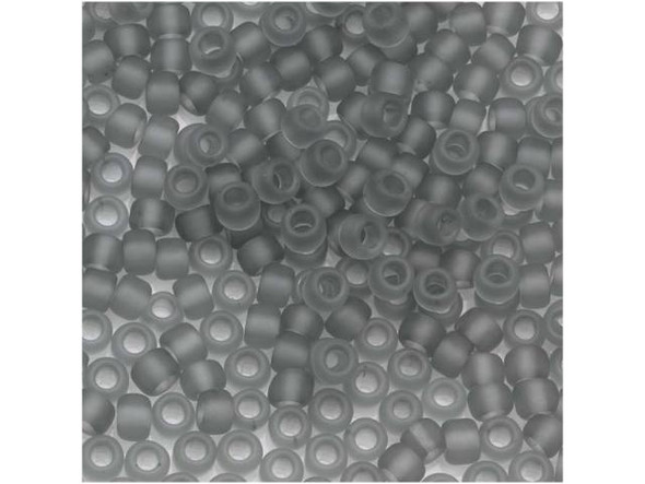 TOHO Glass Seed Bead, Size 8, 3mm, Transparent-Frosted Lt Gray (Tube)