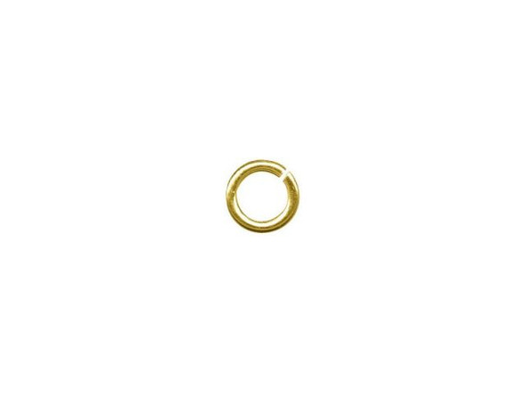 Yellow Plated Jump Ring, Round, Heavy, 4.5mm (ounce)