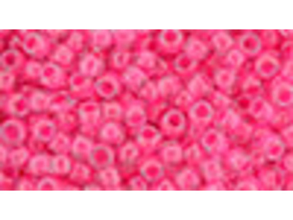 TOHO Glass Seed Bead, Size 8, 3mm, Luminous Neon Pink (Tube)