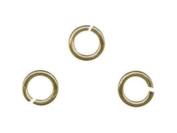 Antiqued Brass Plated Jump Ring, Round, 3mm (ounce)