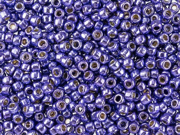 TOHO Glass Seed Bead, Size 8, 3mm, Permafinish - Galvanized Violet (Tube)