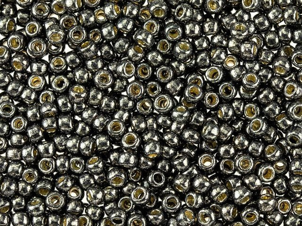 TOHO Glass Seed Bead, Size 8, 3mm, Permafinish - Galvanized Cool Gray (Tube)