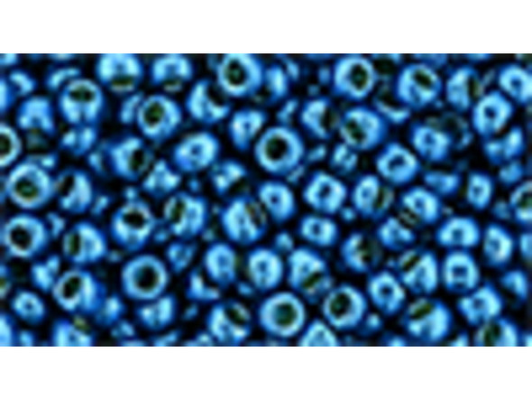 TOHO Glass Seed Bead, Size 8, 3mm, Permafinish - Galvanized Turkish Blue (Tube)