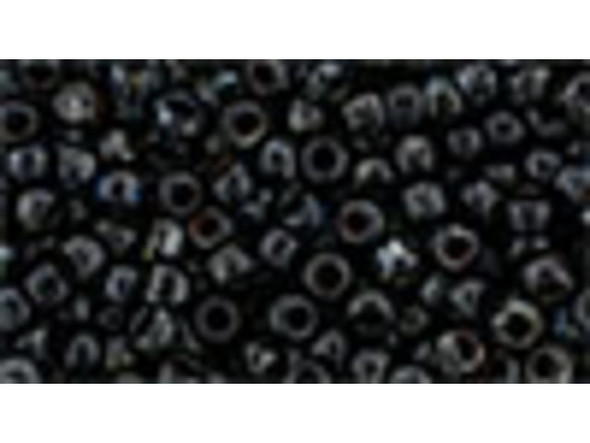 TOHO Glass Seed Bead, Size 8, 3mm, HYBRID Jet Picasso (Tube)