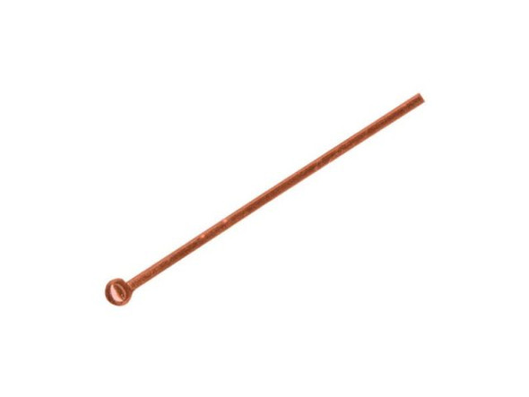 Copper Plated Ball End Head Pin, Standard, 1" (100 Pieces)