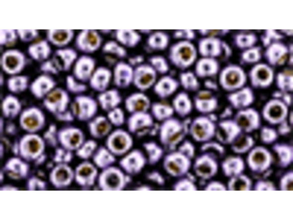 TOHO Glass Seed Bead, Size 8, 3mm, Permafinish - Galvanized Pale Lilac (Tube)