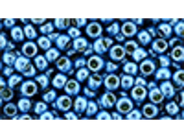 TOHO Glass Seed Bead, Size 8, 3mm, Permafinish - Galvanized Aqua Sky (Tube)