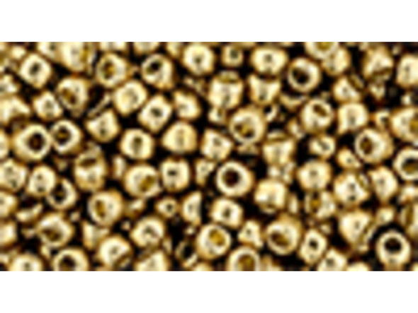 TOHO Glass Seed Bead, Size 8, 3mm, Permafinish - Galvanized Golden Fleece (Tube)