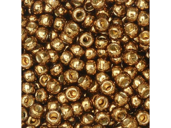 TOHO Glass Seed Bead, Size 8, 3mm, Permafinish - Galvanized Medal Bronze (Tube)