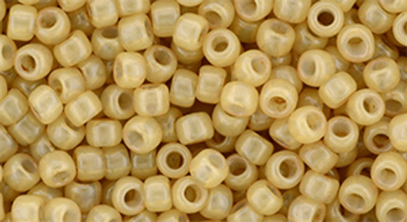 TOHO Glass Seed Bead, Size 8, 3mm, HYBRID ColorTrends: Milky - Spicy Mustard (tube)