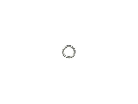 White Plated Jump Ring, Round, 3mm (ounce)