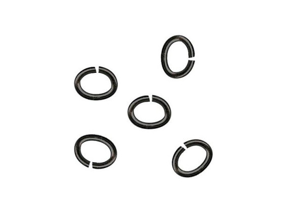 Gunmetal Jump Ring, Oval, 3x4mm (Pack)