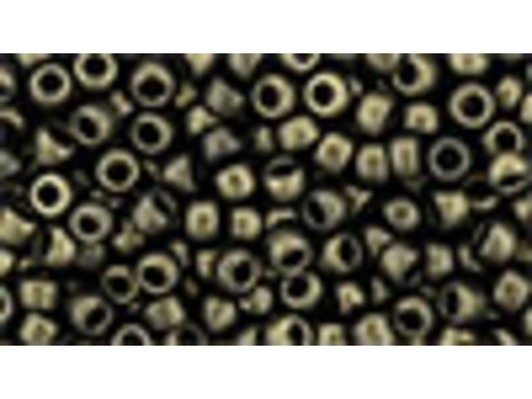 TOHO Glass Seed Bead, Size 8, 3mm, HYBRID Metallic Suede - Gold (Tube)