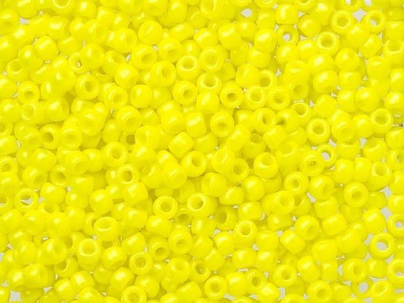 TOHO Glass Seed Bead, Size 8, 3mm, HYBRID Sueded Gold Opaque Dandelion (Tube)