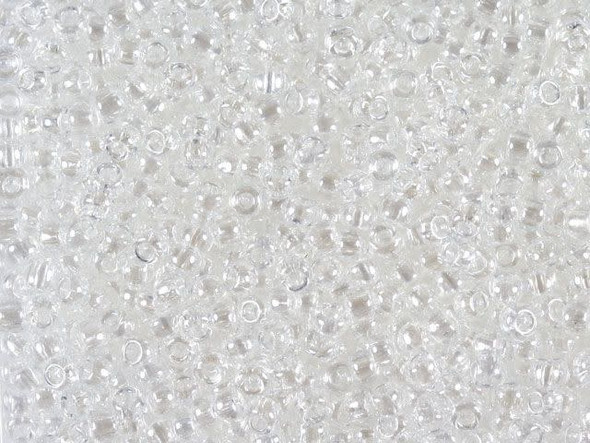 TOHO Glass Seed Bead, Size 11, 2.1mm, Transparent-Lustered Crystal (Tube)