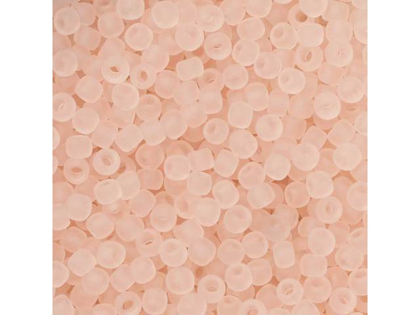 TOHO Glass Seed Bead, Size 11, 2.1mm, Transparent-Frosted Rosaline (Tube)