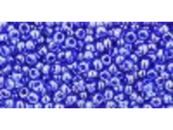 TOHO Glass Seed Bead, Size 11, 2.1mm, Transparent-Lustered Cobalt (Tube)