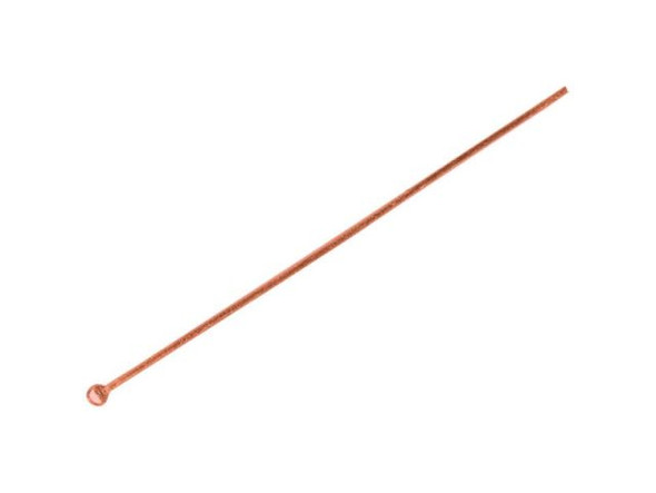 Copper Plated Ball End Head Pin, Thin, 1.5" (100 Pieces)