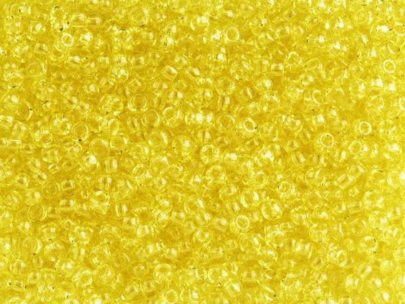 TOHO Glass Seed Bead, Size 11, 2.1mm, Transparent Lemon (Tube)