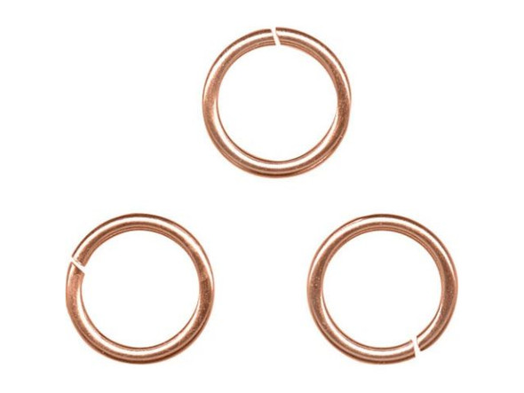 Copper Plated Jump Ring, Round, 8mm (ounce)