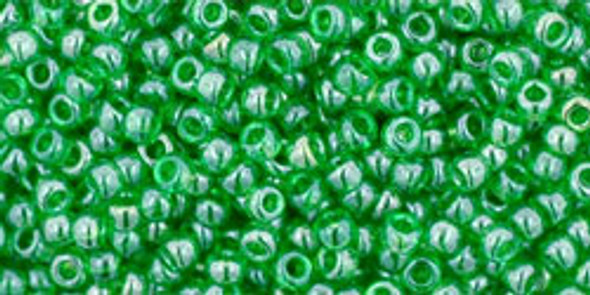 TOHO Glass Seed Bead, Size 11, 2.1mm, Transparent-Lustered Peridot (tube)