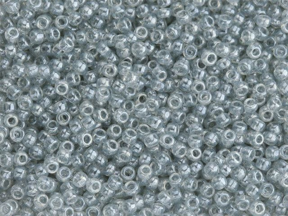 TOHO Glass Seed Bead, Size 11, 2.1mm, Transparent-Lustered Black Diamond (Tube)