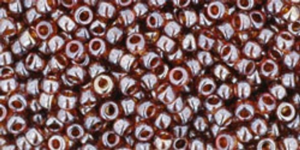 TOHO Glass Seed Bead, Size 11, 2.1mm, Transparent-Lustered Smoky Topaz (tube)