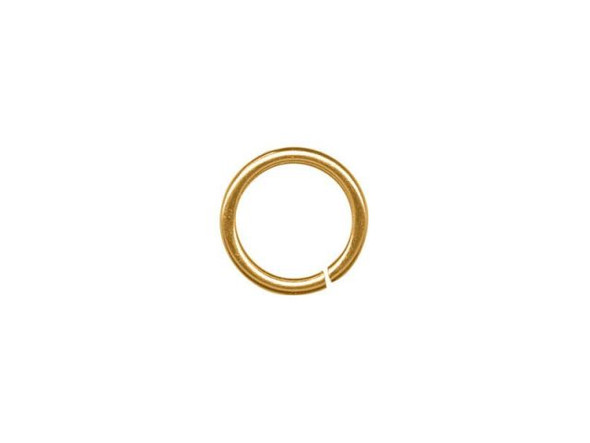 Yellow Plated Jump Ring, Round, 8mm (Pack)