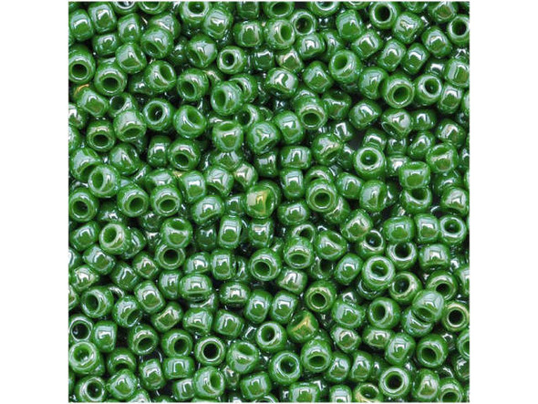 TOHO Glass Seed Bead, Size 11, 2.1mm, Opaque-Lustered Mint Green (Tube)