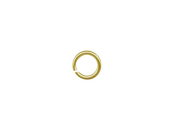 Yellow Plated Jump Ring, Round, 5mm (ounce)