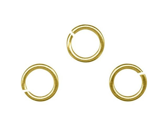 Yellow Plated Jump Ring, Round, 5mm (ounce)