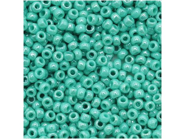 TOHO Glass Seed Bead, Size 11, 2.1mm, Opaque-Lustered Turquoise (Tube)