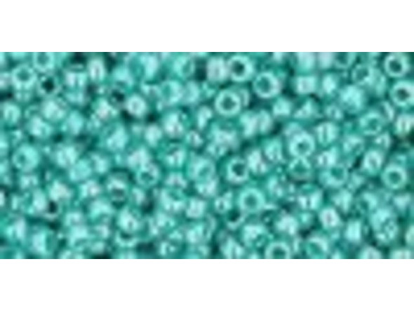 TOHO Glass Seed Bead, Size 11, 2.1mm, Opaque-Lustered Turquoise (Tube)