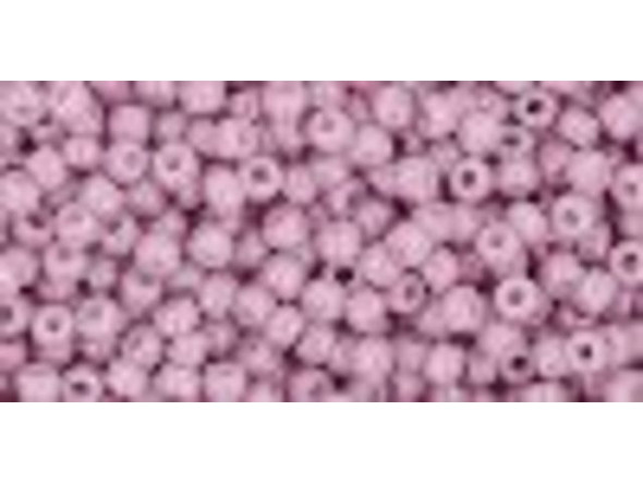 TOHO Glass Seed Bead, Size 11, 2.1mm, Opaque-Lustered Pale Mauve (Tube)