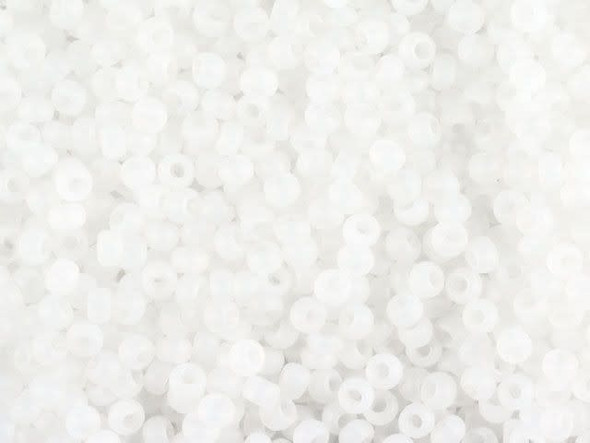 TOHO Glass Seed Bead, Size 11, 2.1mm, Ceylon Frosted Snowflake (Tube)