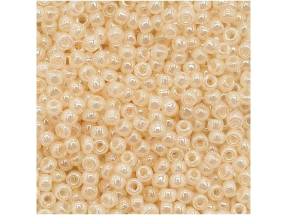 TOHO Glass Seed Bead, Size 11, 2.1mm, Ceylon Lt Ivory (Tube)